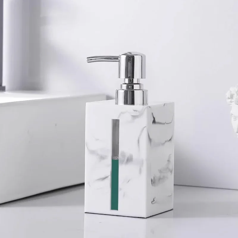 ホテルハンドサニタイザーボトル大理石の正方形樹脂ソープディス - Soap Making Pot のレビューと価格