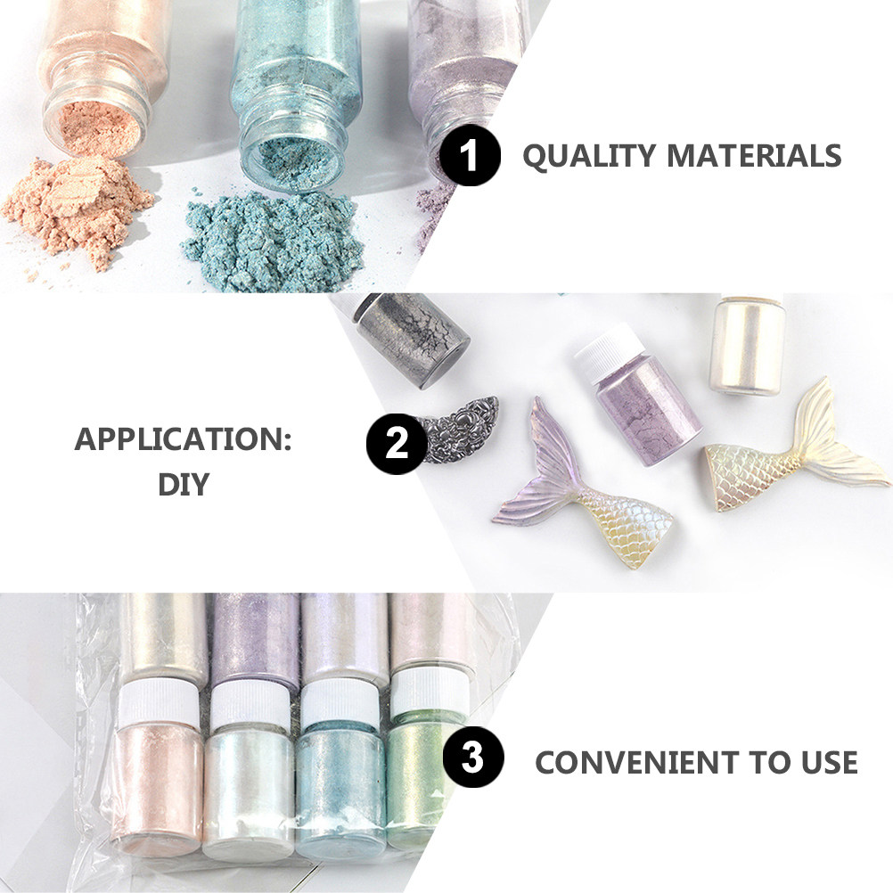 9色の高級マイカ顔料パウダーセット、バスボム、石鹸作り、ネイ - Soap Making Art のレビューと価格