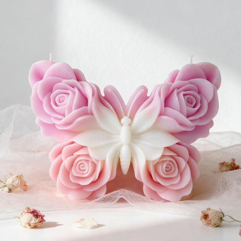 DIY ローズバタフライフォームシリコーン型手作りアロマキャ - Soap Making Silicone Molds のレビューと価格