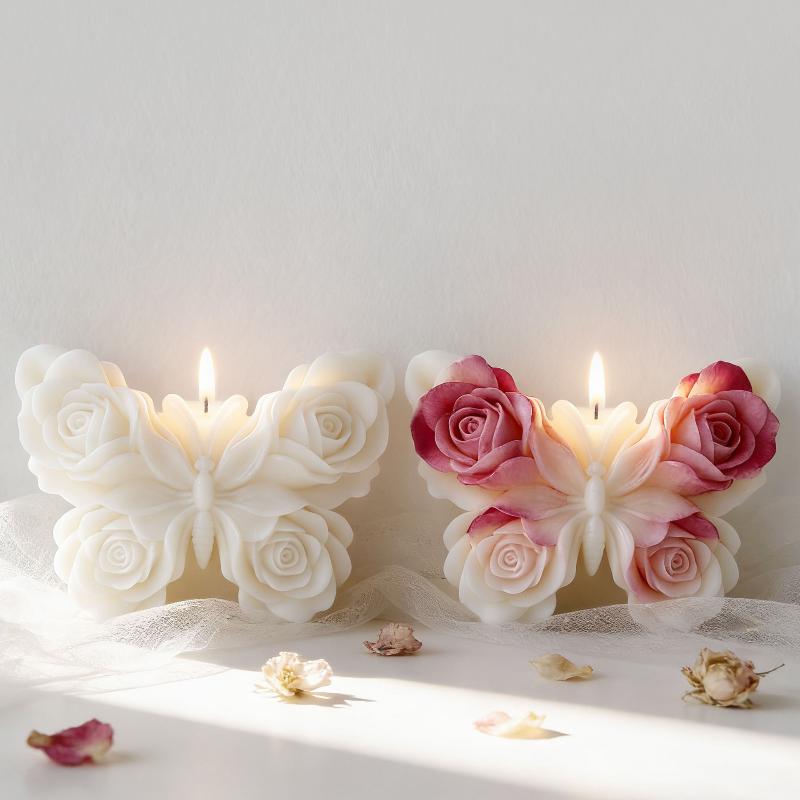 DIY ローズバタフライフォームシリコーン型手作りアロマキャ - Soap Making Silicone Molds のレビューと価格