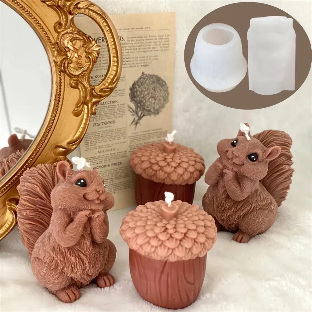 かわいいリスのキャンドルシリコンモールド 3D 松ぼっくり型 - Soap Making Scents のレビューと価格