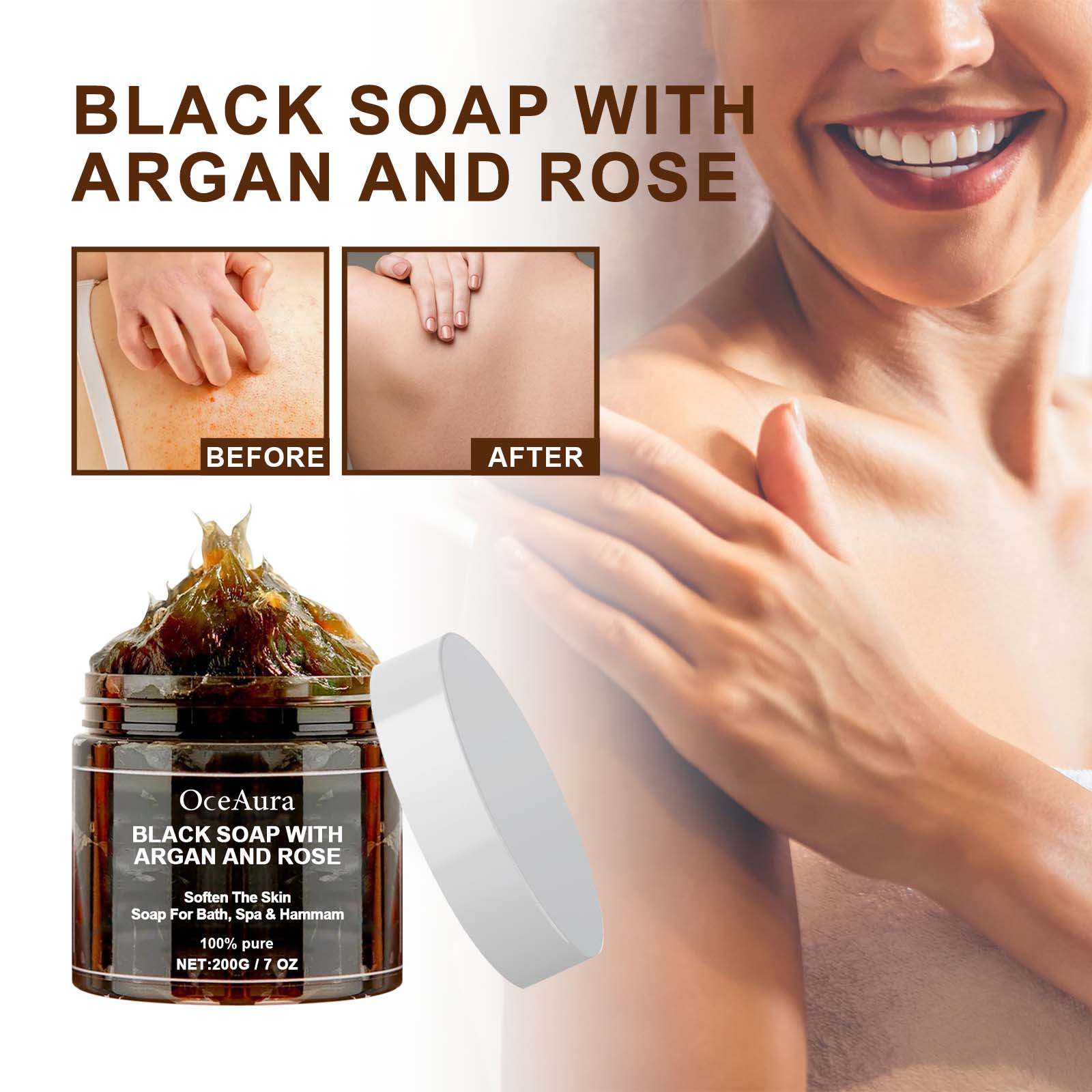 オセアウラ ブラックソープ アルガン＆ローズ配合 ブラックベ - Soap Making Essential Oils のレビューと価格