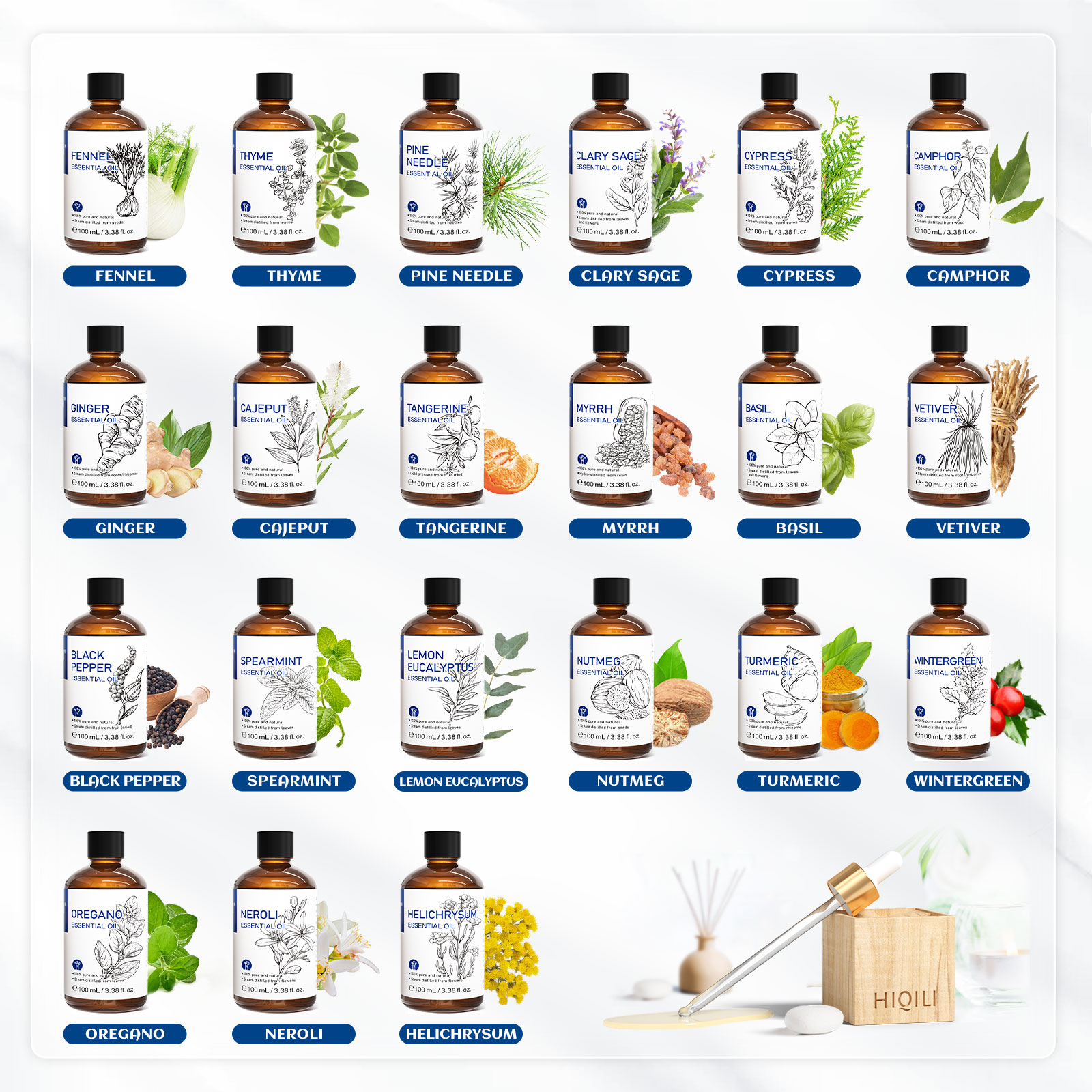 HIQILI 100% 天然、100mL エッセンシャルオイ - Soap Making Essential Oils のレビューと価格