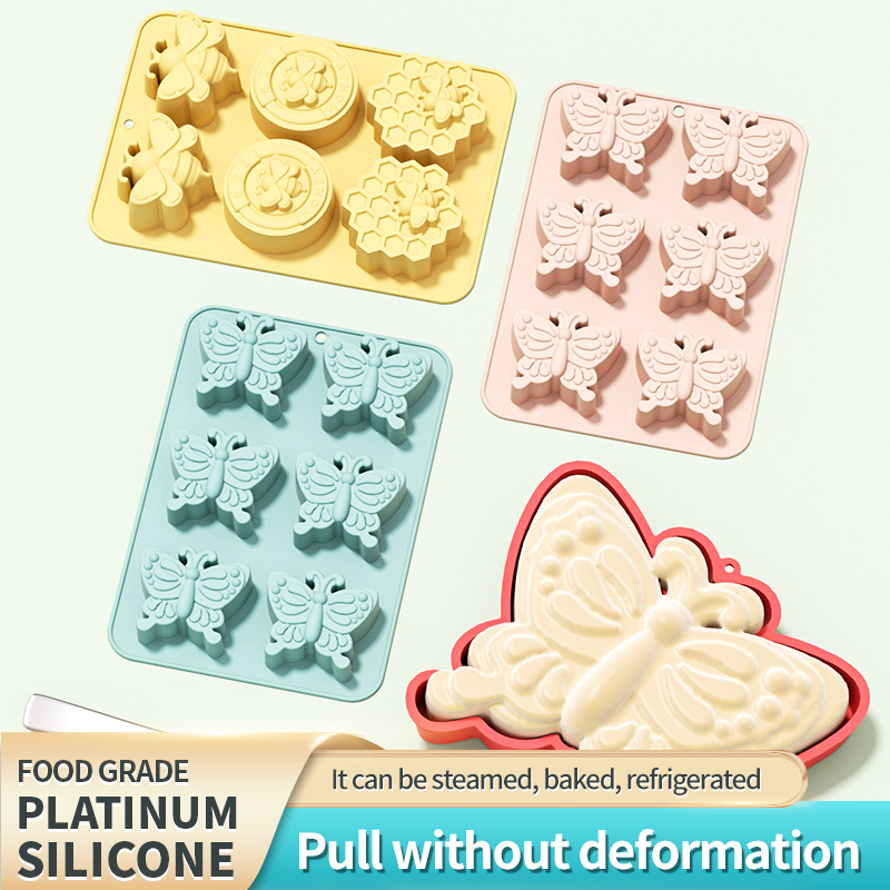6 穴 3D 昆虫蝶シリコーンケーキベーキングモールドカップ - Soap Making Recipes のレビューと価格