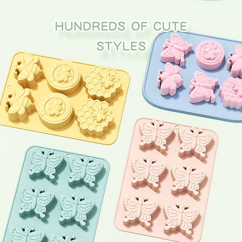 6 穴 3D 昆虫蝶シリコーンケーキベーキングモールドカップ - Soap Making Recipes のレビューと価格
